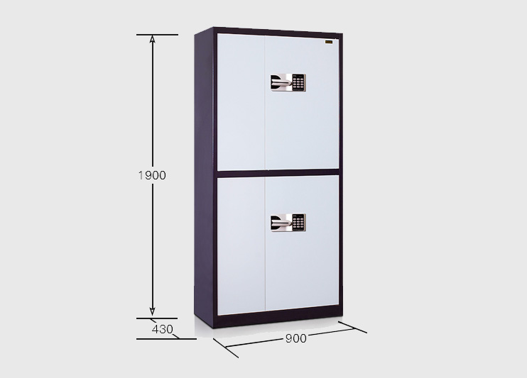 通雙節(jié)保密文件柜，鋼制文件柜